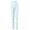 Men's mesh floral thin elastic high waist printed cropped pants