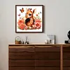 Girafe Et Fleurs-Per&ccedil;age Rond Peinture Diamant-30*30CM