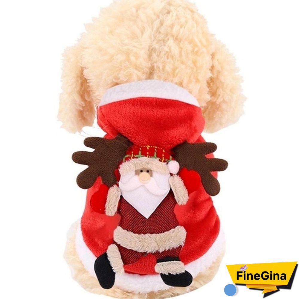 Cat and dog clothes Christmas dog clothes Christmas party coat Santa Claus Christmas tree costume Pet clothing winter