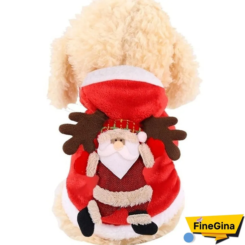 Cat and dog clothes Christmas dog clothes Christmas party coat Santa Claus Christmas tree costume Pet clothing winter