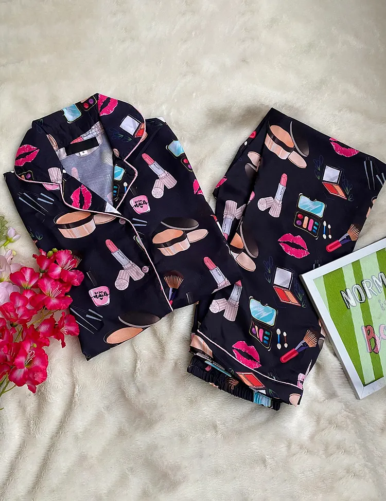 Women's Make Up Lover Long Sleeve Pajama Set