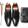 Mens Side Buckle Loafers Shoes