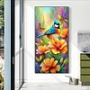 (US Local)Flower Bird 5D DIY Full Round Drill Big Size Diamond Painting  Kit Art Home Decor 40x70cm