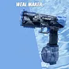 Electric water gun, automatic water gun for adults and children, 500CC large capacity water gun with clip, outdoor water gun toy