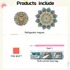 Diamond Painting Double-Layer Owl Mandala Refrigerator Magnet 360 Rotating Magnetic Refrigerator Sticker