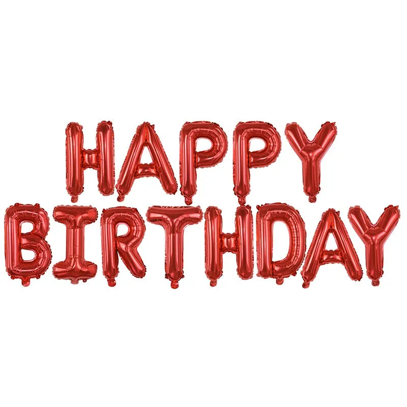 13Pcs Happy Birthday Balloons Foil Letter Balloon Birthday Party Decorations Kids Adult Birthday Balloons Alphabet Balloons set