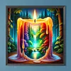 Diamond Painting-DIY Full Round Drill Forest Candle