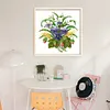 Flower - 9CT Partial Beaded Cross Stitch Kit(25x25cm)