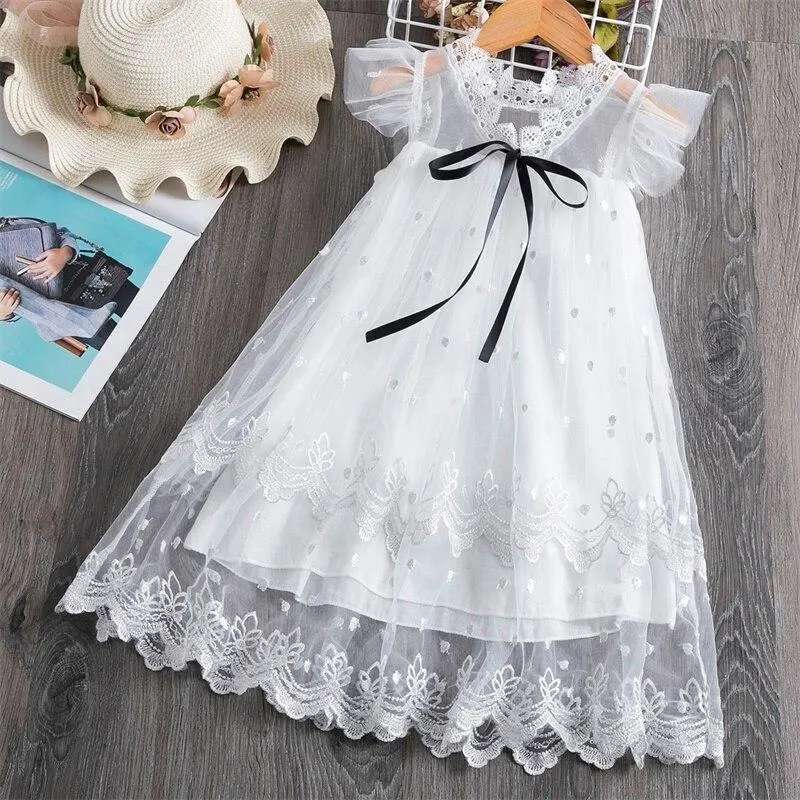 Floral Girls Clothing Children Baby Dresses for Girl Wedding Party Dress Princess Ceremony Prom Communion Gown Vestido Infantil