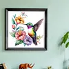 Flowers And Hummingbirds - 18CT Stamped Cross Stitch 20*20cm/7.87*7.87in