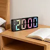 Digital Alarm Clock with LED Display Date Temperature Dimmable Snooze Battery Operated Alarm Clock for Deep Sleepers Kids Elderly Home Office