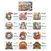 2026 DIY Special Shape Desktop Diamond Standing Calendar for Bedroom Living Room