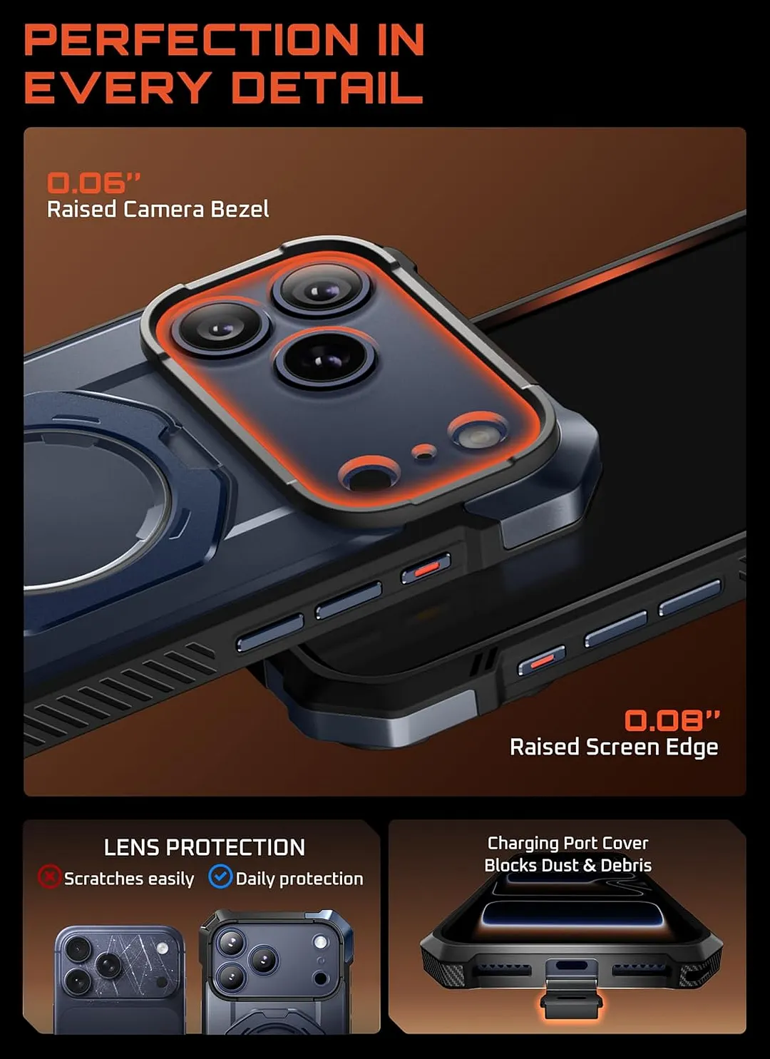 Compatible with iPhone 17 Pro Max Case with Kickstand (Unicorn Beetle Grip), [Camera Control Cover] [MagSafe Compatible] [Military-Grade Drop Protection] Heavy Duty Magnetic Phone Case