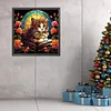 Cat Reading Book Glass Painting-Paint by Numbers Acrylic Painting 40*40CM