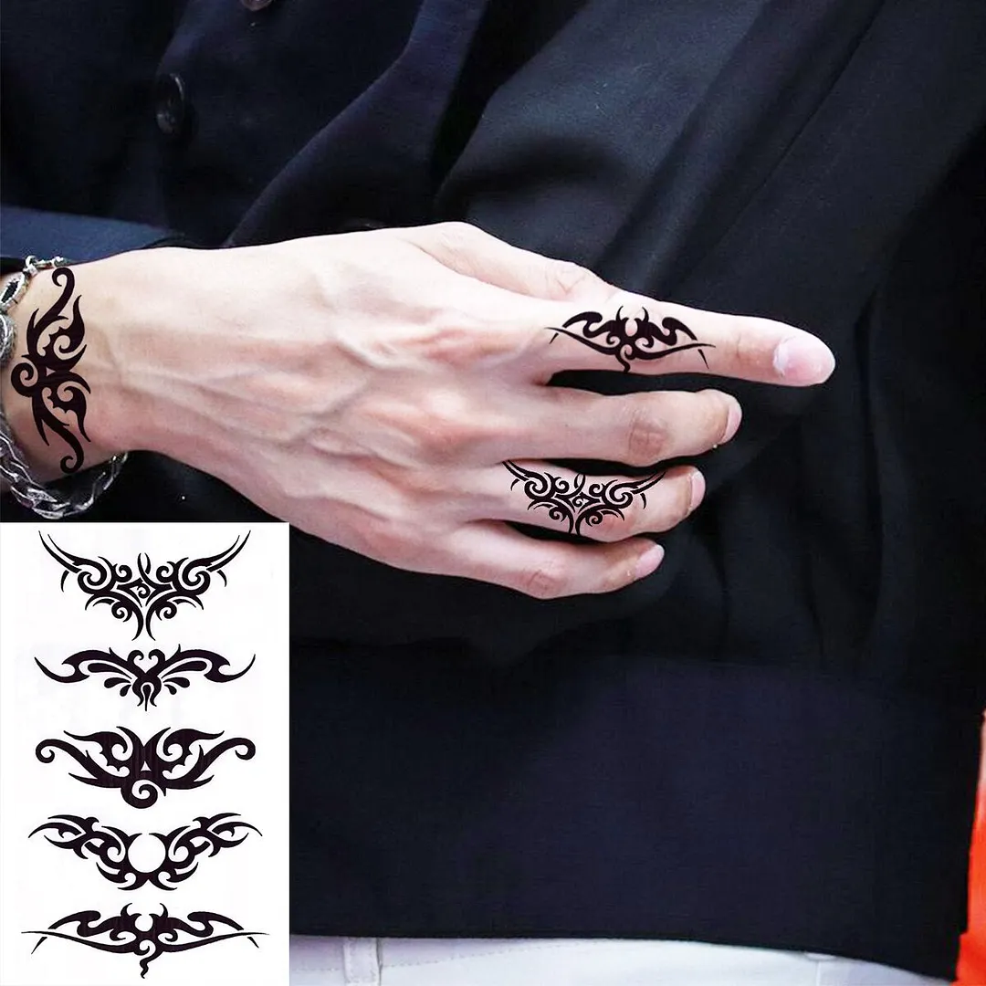 3D Realistic Wings Letters Temporary Tattoos For Women Men Quotes Thorns Dragon Fake Tattoo Fashion Waterproof Tatoos Sticker