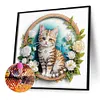 >SALE<DIY Partial Special Shaped Drill Diamond Painting Simple Kitten 40x40cm