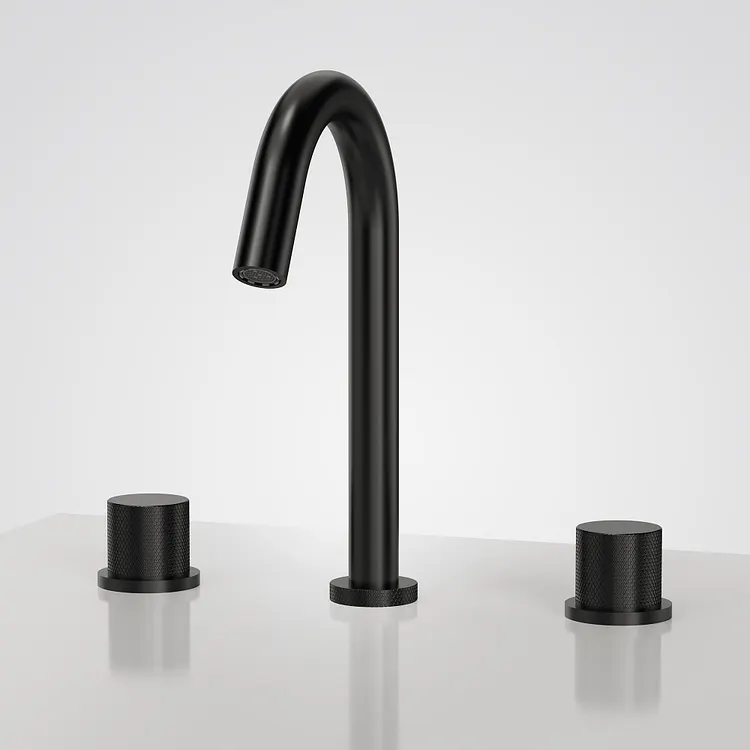 EVERSTEIN High Arc Widespread Bathroom Sink Faucet Matte Black SFS-1149-BK