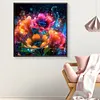 >SALE<5D DIY Full Round Drill Diamond Painting Luminous Flowers Kit Home Decor 30x30cm
