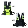 Reflective Vest Backpack Multi-Pocket Vest Bag Large Capacity Stylish Chest Bag