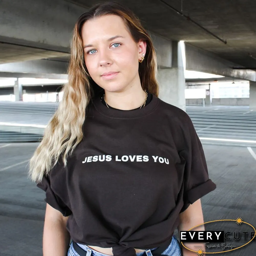 Jesus Loves You Dear Person Behind Me Funny Faithful Christian T Shirts Women Summer Fashion Religious Tshirt Top Dropshipping