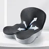 Memory Foam L-Shaped Integrated Seat Cushion with Lumbar Support Sitting Pillow