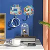 6pcs/set DIY Special-shaped Diamond Painting Wall-mounted Key Hook Kit (Sewing Machine)