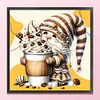 Coffee Gnome-11CT Stamped Cross Stitch 40*40cm/15.75*15.75in