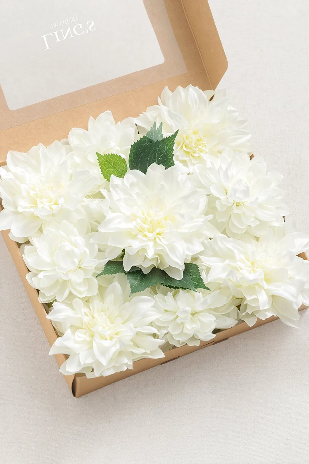 5.5" Silk Semi-Cactus Dahlia & 4.5" Silk Waterlily Dahlia with Stem-4 Colors