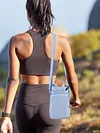 Crossbody Water Bottle Bag Adjustable Strap with Front Pocket for Hiking Camping