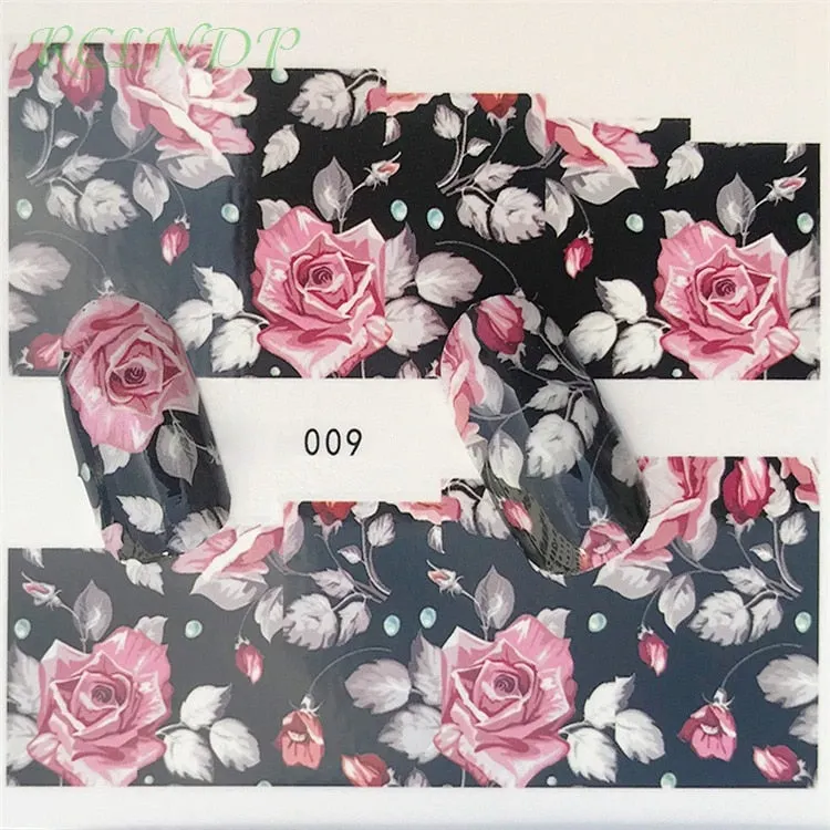 Nail sticker art decoration slider skull head Water Transfer decals manicure lacquer Accessories polish foil