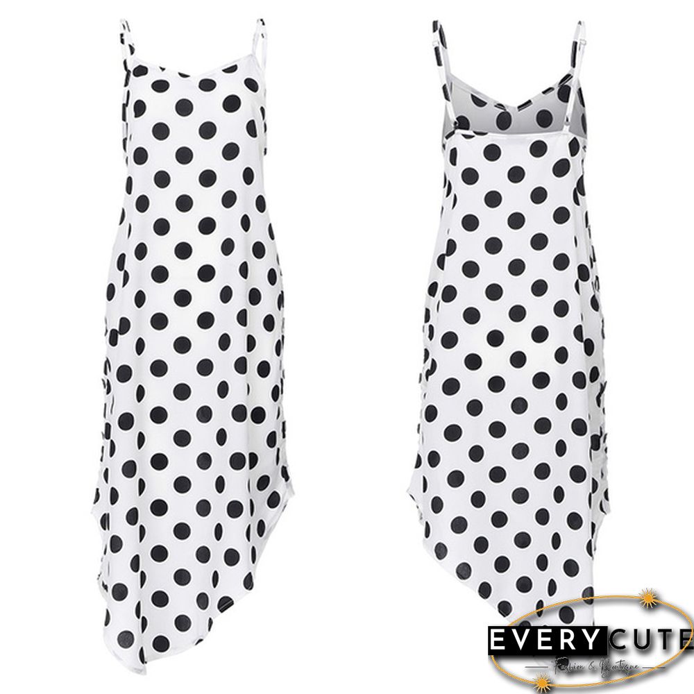 Women Summer Long Dress Spaghetti Strap V Neck Irregular Hem Holiday Casual Party Dress Sundress Plus Size S-5XL
