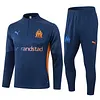 Joyfball 2024/2025 Olympique de Marseille Half-Pull Training Suit Royal Blue Jersey 1:1 Thai Quality Set