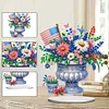  DIY American Flag House Special Shape Diamond Painting Desktop Home Ornament Kit