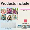 6pcs Diamond Painting My Dearest Mother Greeting Card with Envelope for Family Friends Holiday Gift Congratulations