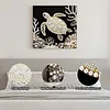 (25x25cm)DIY Pearl Painting Turtle Framed Handmade Pearl Material Art Kit Living Room Decor