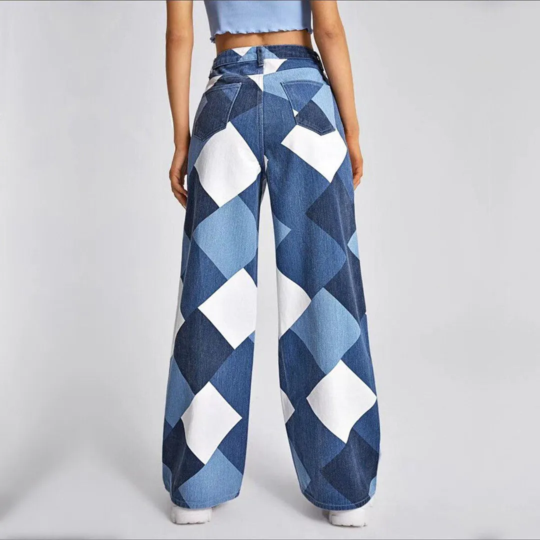 Brownm Harlequin Wide Leg Jeans