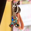 26 Letters 1pc Diamond Painting DIY Keychain Women Girl Bag Keyring Pendant Gift