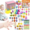 100/120 Pcs Basket Stuffers Fillers Prefilled Easter Eggs for Kids Girls Boys