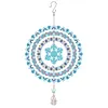 DIY Diamond Painting Double-sided Rotatable Snowman Hanging Wind Chime Suncatcher Hanging Kit