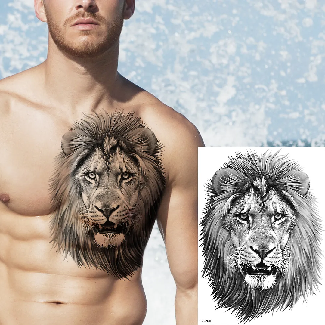 Sdrawing Large Anchor Back Octopus Pirate Skeleton Halloween Temporary Tattoos For Men Adult Compass Wings Fake Tattoo Stickers