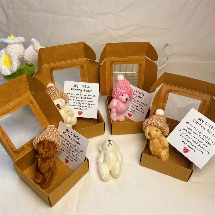🎁Handmade Mini Plush Teddy Bear in Box