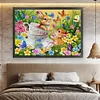 Teacup Rabbit Flowers-9CT Stamped Cross Stitch 80*60cm(Big Size)