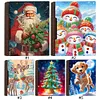 Wooden Christmas Theme Diamond Jewelry Case Mosaic Craft Set for Rings Bracelets