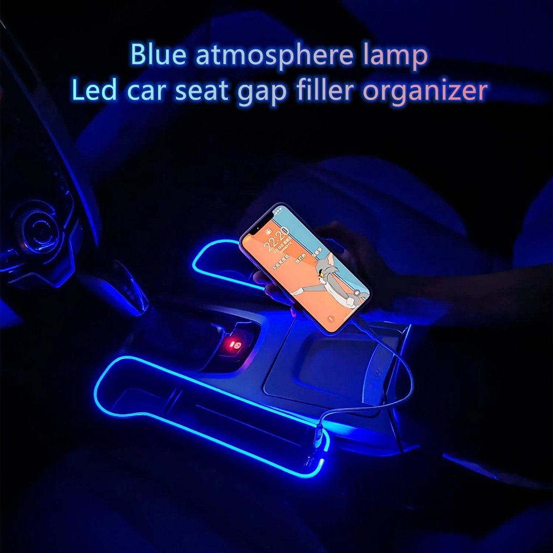 Car seat gap luminous storage box