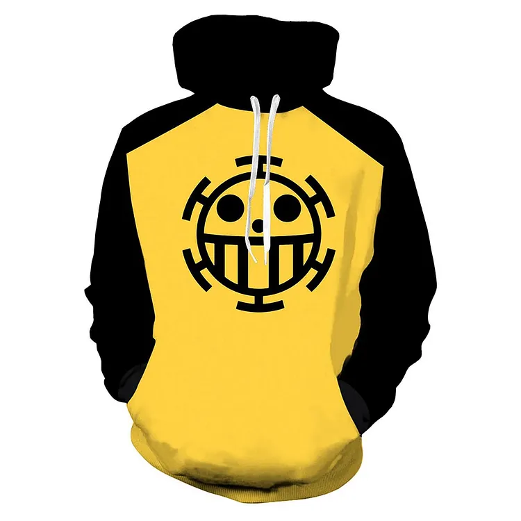 One Piece Luffy Yellow Hoodie Outfits Cosplay Costume Halloween Carnival Suit