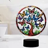 Acrylic Double Sided Butterfly Tree Of Life Diamond Painting LED Night Light Kit