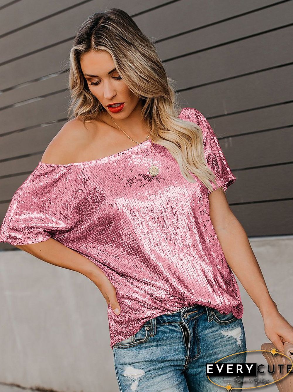 One Step Ahead Sequin Top