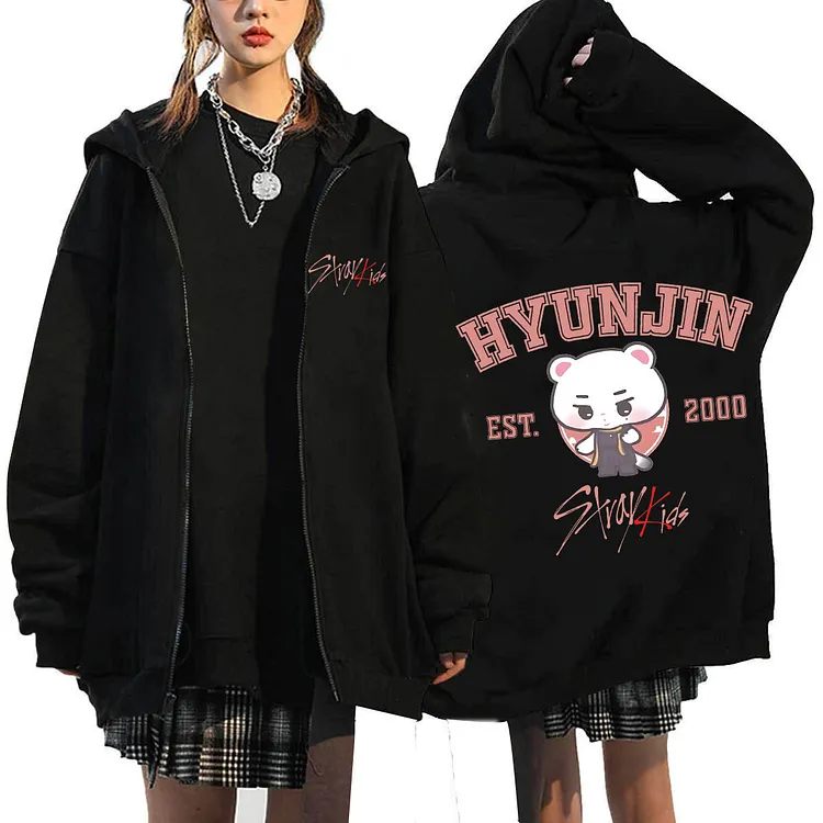 Stray Kids Skzoo Zip-Up Hoodie
