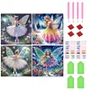 (US Local)4Pack Girl-Special Shaped Diamond Painting Kit(30x30cm)