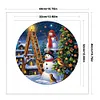 >SALE<Full Embroidery Eco-cotton Thread 11CT Printed Xmas Snowman Cross Stitch 40x40cm